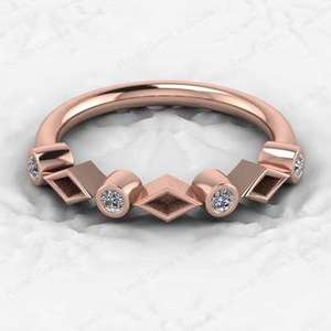 925 Sterling Silver Semi Mounts Half Eternity Ring Superbe CZ Gemstone Lait maternel Cendres Résine Souvenirs Bons Composants de Bijoux - Product Image 3