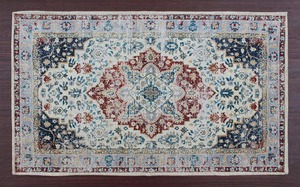 Tapis imprimé Arya Ziegler chic et moderne, floral, polyester et coton, style indien contemporain pour les espaces, fabrication mécanique - Product Image 4