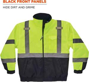 Chaleco de Seguridad Reflectante de Alta Visibilidad, Poliéster, Parte Inferior Negra, Seguridad Táctica para el Lugar de Trabajo - Product Image 3