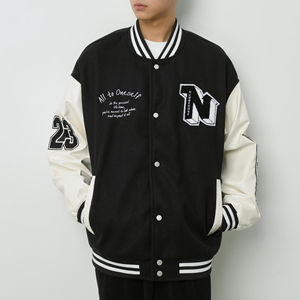 Chaqueta de cuero de lana Vintage de alta calidad para hombre, fina, para invierno, Otoño, béisbol, estilo universitario, decoración bordada de primavera - Product Image 3