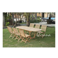 Chaises de jardin pliantes en teck durables, style moderne, mobilier d'extérieur
