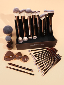 Juego de <span class=keywords><strong>Brochas</strong></span> de Maquillaje Profesional <span class=keywords><strong>Maange</strong></span>, Nuevo, de Nailon Suave, 24 Piezas, con 3 Borlas para Polvo, Herramienta Facial - Product Image 6