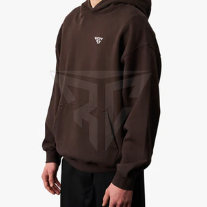 Sweat à capuche pour homme en molleton double couche de coton/polyester de haute qualité, design hivernal, uni, teinture unie, respirant, séchage rapide - Product Image 4
