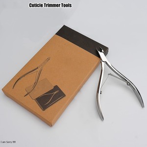 Pince à cuticules à double ressort avec lames tranchantes Coupe-ongles à quart de mâchoire fini terne pour la beauté des doigts - Product Image 1