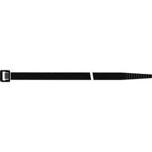 SAPISELCO Attaches de câble en polyamide 6.6 noires, longueur 450 mm, largeur 7,5 mm, 100 pièces/sac, gestion des câbles et accessoires - Product Image 1