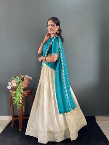 Festival lanzamiento Lehenga Choli suave Dola algodón seda Digital impreso Micro algodón ropa festiva lehenga choli dupatta - Product Image 3