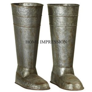 Maceta de decoración de suelo galvanizado de Metal de diseño innovador, acabado personalizado para decoración de jardín a precio barato de la India - Product Image 6