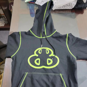 Sweat à capuche en molleton de coton croptop unisexe de style beige avec logo imprimé ou brodé personnalisé - Product Image 1