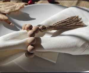 Ronds de serviette en bois sculptés sur mesure Décoration de table écologique - Product Image 2