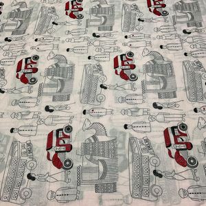 Tela bordada de algodón Cambric 44 ancho calidad Premium para disfraces de niñas y Material Lehenga suministro al por mayor - Product Image 5