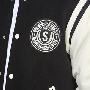 Vente en gros sur mesure Veste universitaire XL en laine de haute qualité pour hommes en cuir PU Veste Letterman chauffante durable pour support en toile - Product Image 2