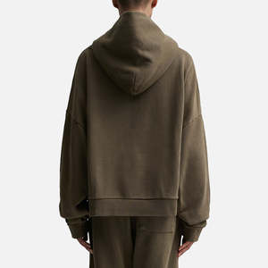 Sudaderas con capucha personalizadas para hombre 100% algodón oversize drop shoulder streetwear heavyweight pullover blank vintage Wash crop HOODIE para hombre - Product Image 2