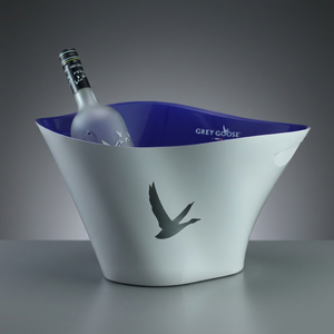 Seau à glace pour 2 bouteilles, transparent avec lumières LED pour bar et hôtel, logo personnalisé, OEM personnalisé - Product Image 4