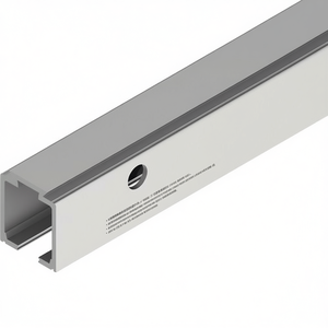 Aluminum EV1 Anodized 140mm Running <b>Rail</b> 2500mm Bearing Length <b>Wall</b>-Mounted HELM for Curtain Poles Tracks & Accessories - Product Image 3