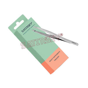 Pinzas profesionales de acero inoxidable para cejas, punta recta, instrumentos de belleza quirúrgicos de alta calidad - Product Image 1