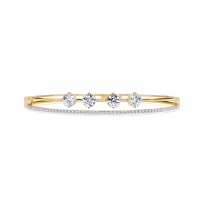 Fabulous 18K <b>Gold</b> Lab Grown Diamond Bracelet & <b>Bangle</b> Luxurious Jewelry - Product Image 4