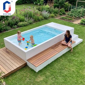 Custom Container Swimming Pool with Acrylic Glass Window Heating System and WPC Deck Outdoor Pool - Product Image 6
