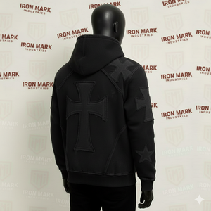 Sudadera con capucha y cremallera personalizada de 450 g/m² de forro polar, estilo Y2K vintage streetwear, 100% algodón, con pedrería, bordado 3D, efecto desgastado por el sol y desgastado en general, corte regular. - Product Image 3