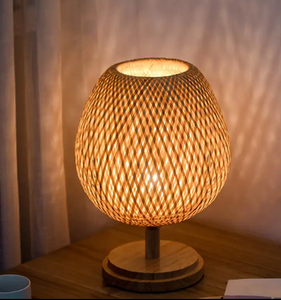 โคมไฟตั้งโต๊ะไม้ไผ่ประดิษฐ์-ไฟตกแต่งจากวัสดุธรรมชาติ Viet fargimex - Product Image 4