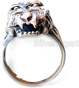 Men's Ring <b>Plain</b> beast head ring detailed Craftsmanship biker ring Christmas Handmade Customize Jewelry Solid 925 Silver Ring - Product Image 6