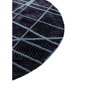 Alfombra de Lana y Viscosa Tejida a Mano Jaipur Rugs US Tra-15007 Caliedo Blue, Diseño Geométrico para Sala de Estar, Tamaño 9x12, Grosor 10mm - Product Image 4