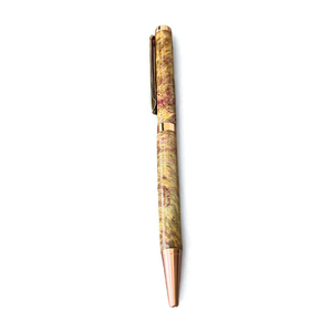 Stylo à bille artisanal en bois de café stabilisé de style ambre du Vietnam, largeur d'écriture 0,7 mm, encre multicolore, marque HHPEN, pour entreprises - Product Image 3