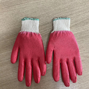 Gants en latex enduits de caoutchouc vietnamien Gants de travail de sécurité antidérapants anti-coupures Semi-revêtement Coton réutilisable Protection Jardin - Product Image 1