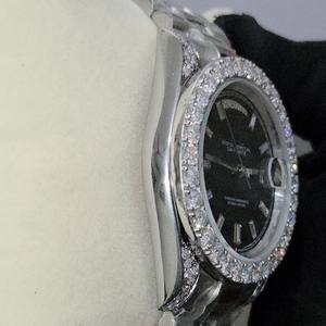 Reloj Mecánico Miyota de Lujo con Correa de Acero Inoxidable para Hombre y Mujer, con Diamantes Moissanite, Analógico, Automático, con Fecha - Product Image 3