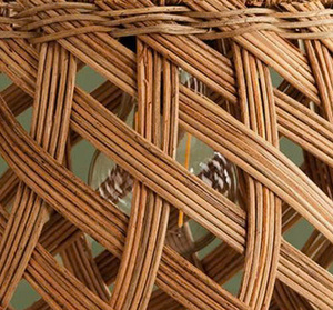 Lámparas de pared de bambú únicas para decoración de sala de estar E26 Base - Product Image 3