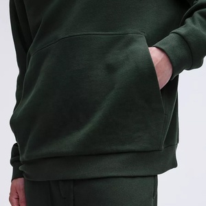 Jersey de alta calidad bordado con logotipo personalizado, de gran tamaño Sudadera con capucha de 350g/m2, en blanco, unisex, negro, peso pesado, bolsillo de Color sólido para hombre - Product Image 3