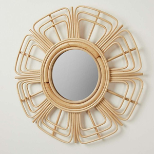 Beautiful Flower <b>Rattan</b> <b>Mirror</b> Wall Hanging Decoration Beautiful Flower Shape for Home Decor Bedroom Decor From Vietnam - Product Image 2