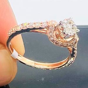 Bague de luxe en or massif 14K et 18K avec diamant véritable bijoux de haute qualité - Product Image 6