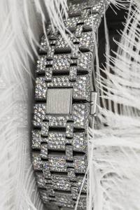 Montre-bracelet personnalisée certifiée VVS Moissanite à mouvement automatique avec diamant Hip Hop en acier inoxydable pour hommes à la mode - Product Image 6