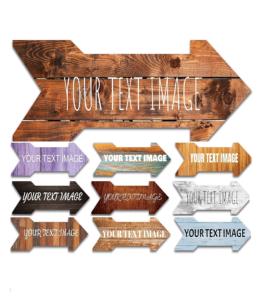 Letreros de flecha de madera personalizados, texto personalizado, decoración de flecha para el hogar, decoraciones de flecha de granja, colgante de pared de casa rústica decorativa - Product Image 1
