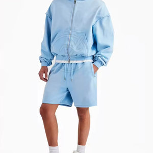 Diseña tus propias sudaderas con capucha y pantalones cortos de alta calidad para hombre, nuevo estilo, cantidad a granel, sudaderas con cremallera para hombre - Product Image 4