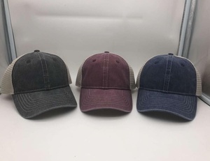 Vente en gros Chapeau de papa vierge délavé non structuré à profil bas Casquette de baseball vintage en coton à bretelles avec logo personnalisé - Product Image 1