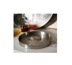 Bandeja DE SERVICIO DE Color gris de latón de diseño fantástico Bandeja de chocolate de forma redonda de la mejor calidad - Product Image 1