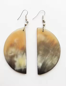 Bijoux élégants Boucles d'oreilles en corne de boeuf Bijoux avec peau naturelle pour femme Filles 100% Naturel et écologique par l'artisanat du croissant - Product Image 4