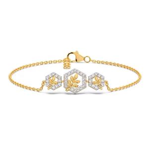 14Kt <b>Gold</b> <b>Bracelet</b> with Lab Grown Diamonds Genuine Grown Diamond <b>Bracelet</b> Woman's Gift <b>Bracelet</b> Solid <b>14k</b> Yellow <b>Gold</b> - Product Image 1