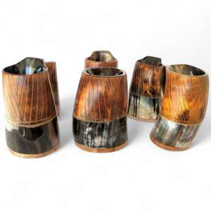 Taza de cuerno de búfalo natural con patrón único para una experiencia de bebida auténtica y propósito de regalo a un precio asequible - Product Image 2