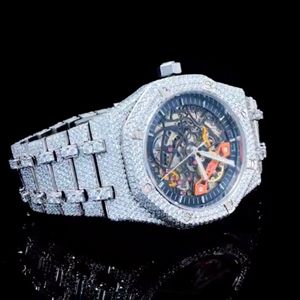 Último estilo de tendencia Iced Out Hip Hop Exclusivo Baguette Moissanite Reloj de diamantes para hombre con claridad VVS Precio de fabricante Hombres - Product Image 6