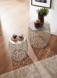 Mesa Auxiliar Redonda Vintage para Pasillo, Mesa Auxiliar de Aluminio con el Mejor Acabado Dorado, Mesa Auxiliar Clásica para Café - Product Image 2