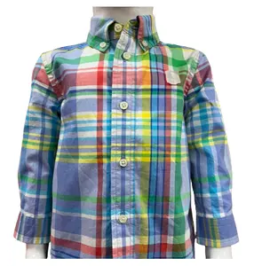 Top trending good price kids clothes baby wear new design embroid shirts boys organic cotton shirt