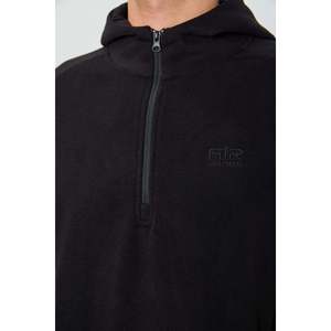 เสื้อสเวตเชิ้ตผ้าฟลีซสีดำทรงมาตรฐานสำหรับผู้ชาย Air Jones - อบอุ่น สวมใส่สบาย และมีสไตล์สำหรับการสวมใส่แบบลำลอง - Product Image 3