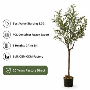 Arbre d'olivier artificiel en gros, design détachable, tronc en PE, plante artificielle en pot pour intérieur/extérieur, maison, bureau, prix abordable, OEM - Product Image 2