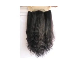 Style Your Look with Top Quality Virgin Hair Grade 16 Inches Natural Wavy Full Lace Wig Human Hair Extensions Wigs