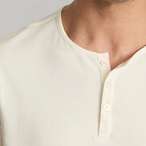 Custom Logo Short Sleeve <b>Henley</b> T <b>Shirt</b> 2 3 Button Placket Custom Logo <b>Men</b> <b>Henley</b> Tee Short Sleeve <b>Men</b> Cotton <b>Henley</b> T <b>shirt</b> - Product Image 3