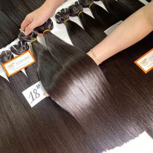 ผมต่อแท้ 1B สต็อกสินค้าขายส่ง ผมเวียดนามแท้ 100% สีธรรมชาติ ตรงแบบกระดูก ซุปเปอร์ดับเบิ้ลดรอน เกรด 12A - Product Image 3