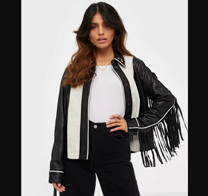 Veste en cuir pour femmes avec conception d'équipe de course personnalisée Nouvelle veste européenne XL Sportswear à manches longues Slim Short Imperméable de grande taille pour les femmes - Product Image 5