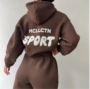 Sweat à capuche avec logo personnalisé pour femmes Vente en gros d'usine OEM Pull-over en coton Streetwear - Product Image 2